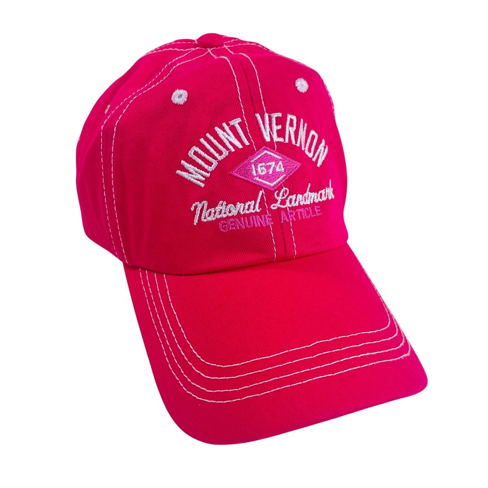 Prairie Mountain Mount Vernon National Landmark Pink Baseball Cap Hat Strapback